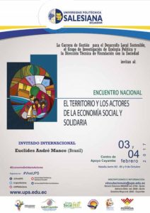 ENCUENTRO: EL TERRITORIO Y LOS ACTORES DE LA ECONOMÍA SOCIAL Y SOLIDARIA @ Centro de Apoyo Cayambe
