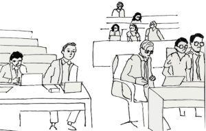 El público en general, de forma presencial y virtual, que se dio cita, a pesar de la falta de agilidad para autorizar el ingreso a la sala zoom.